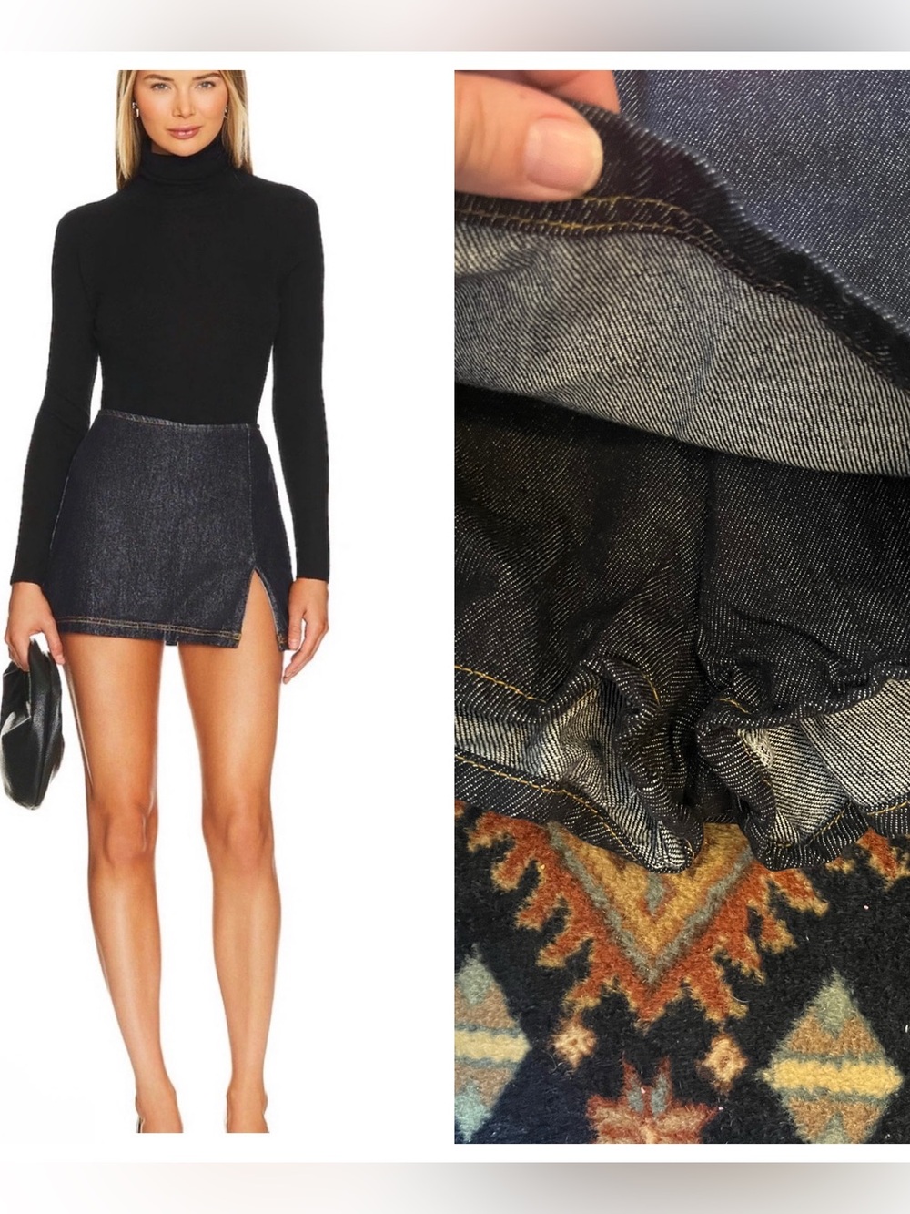 Amanda Uprichard Dark Indigo Denim Skort